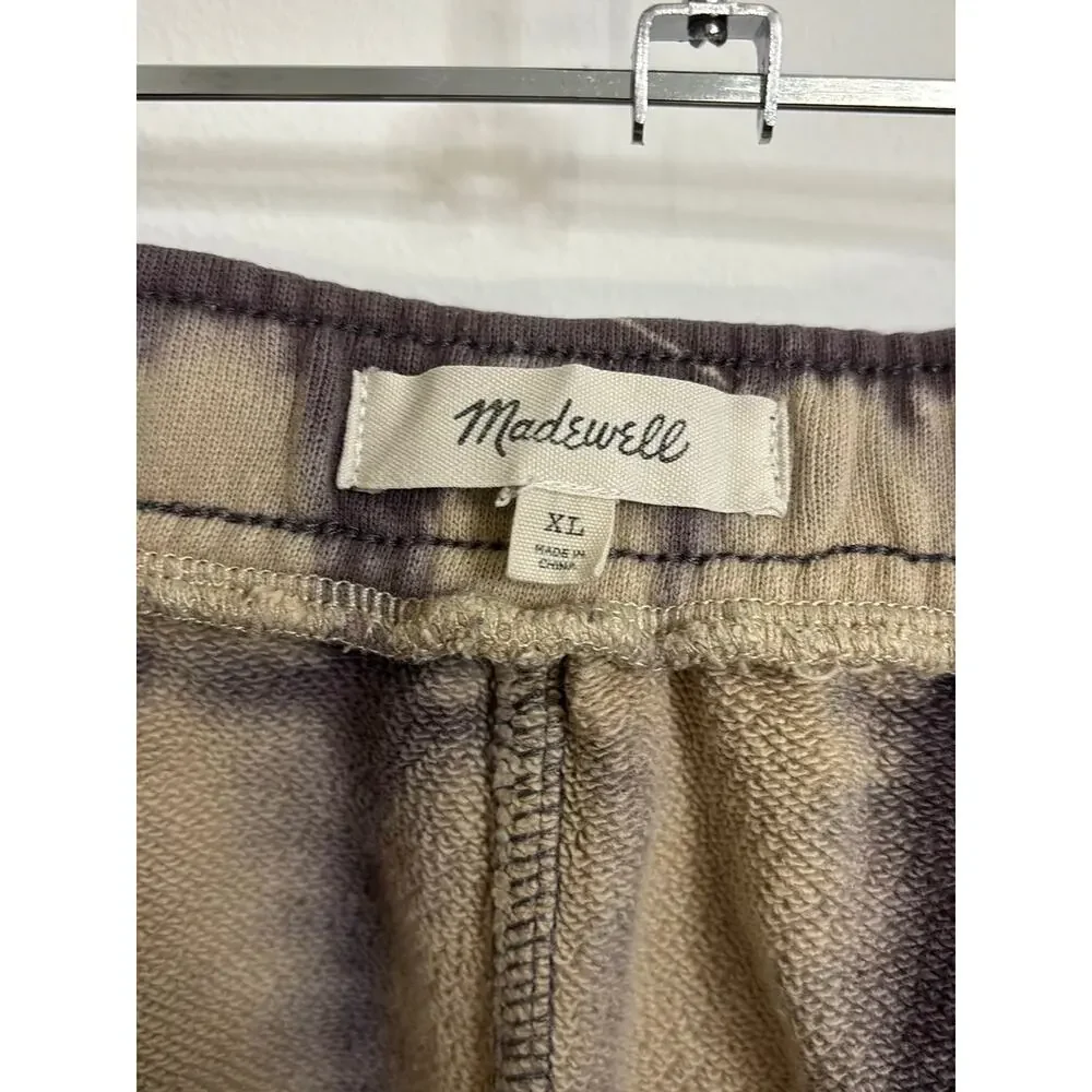 Madewell Shorts Womens XL Tie-Dye (Re)Sourced Cotton Sweat Coastal Granite Gray
